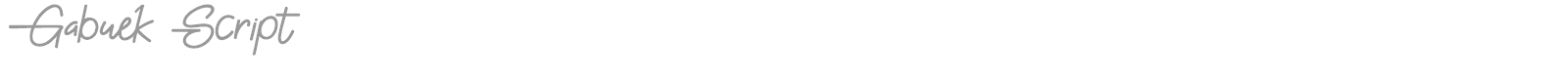 Gabuek Script font preview